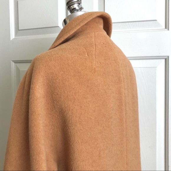 Vintage Camel Hair Pockets Double Breasted Jacket Coat Size M - Picture 8 of 14